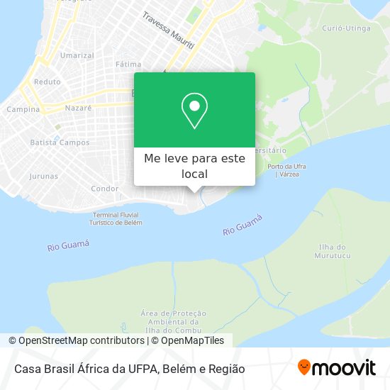 Casa Brasil África da UFPA mapa