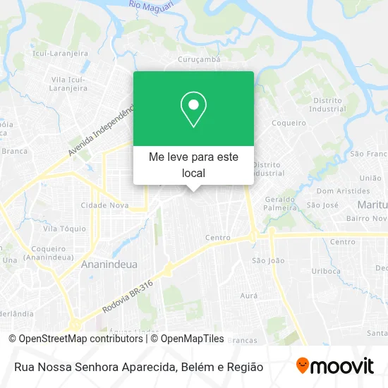 Rua Nossa Senhora Aparecida mapa