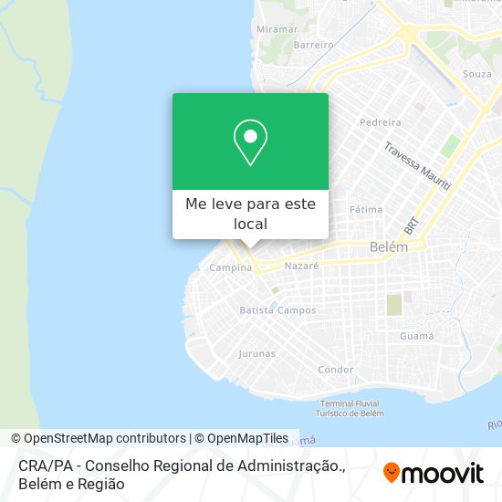 CRA / PA - Conselho Regional de Administração. mapa