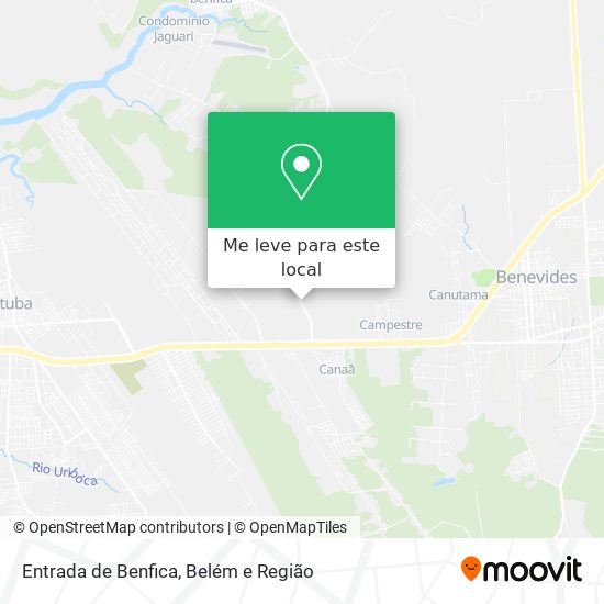 Entrada de Benfica mapa