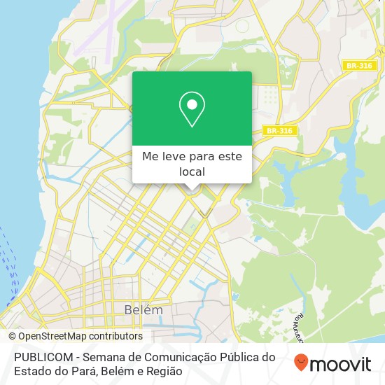 PUBLICOM - Semana de Comunicação Pública do Estado do Pará mapa