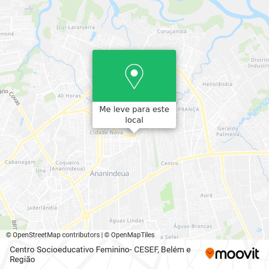 Centro Socioeducativo Feminino- CESEF mapa