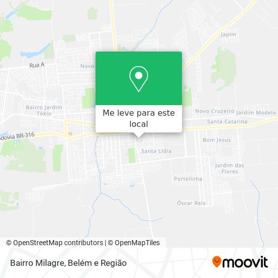 Bairro Milagre mapa