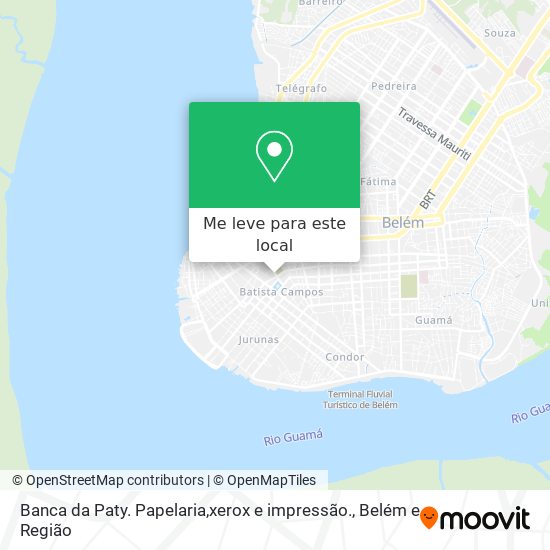 Banca da Paty. Papelaria,xerox e impressão. mapa
