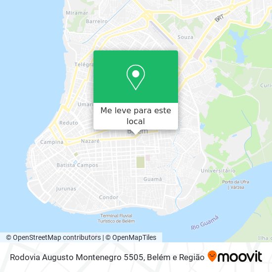 Rodovia Augusto Montenegro 5505 mapa