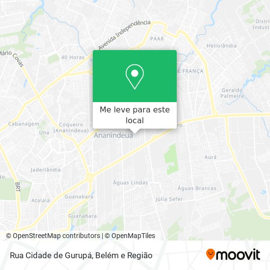 Rua Cidade de Gurupá mapa