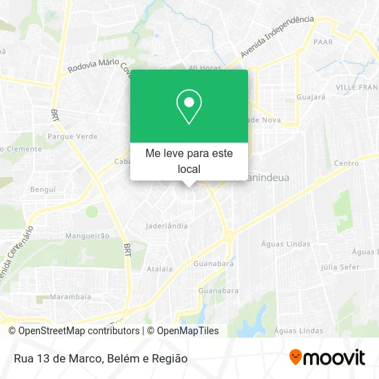 Rua 13 de Marco mapa