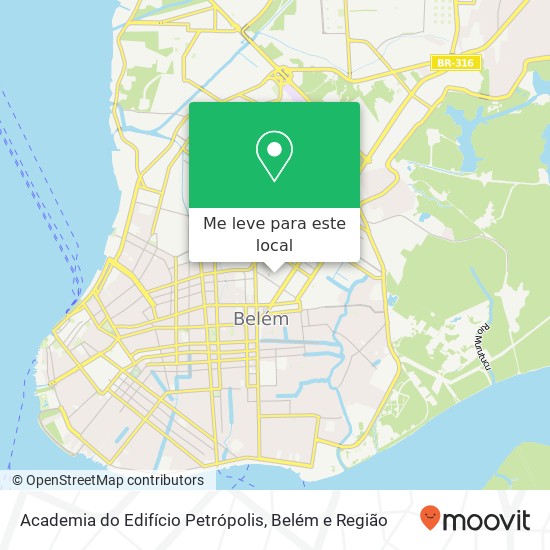 Academia do Edifício Petrópolis mapa