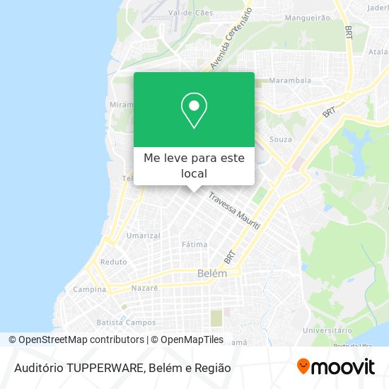 Auditório TUPPERWARE mapa