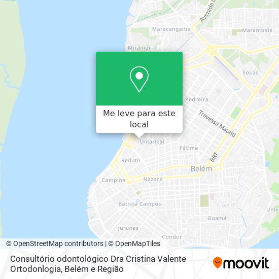 Consultório odontológico Dra Cristina Valente Ortodonlogia mapa
