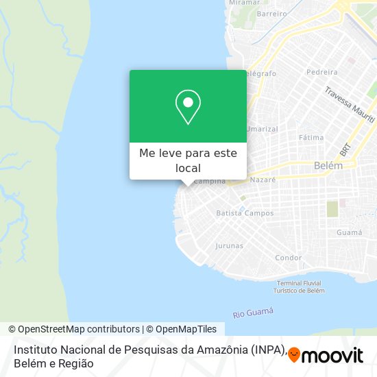 Instituto Nacional de Pesquisas da Amazônia (INPA) mapa