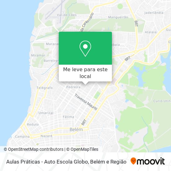 Aulas Práticas - Auto Escola Globo mapa