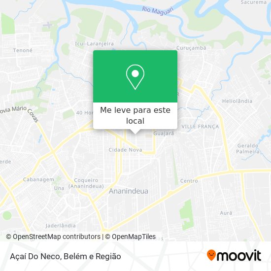 Açaí Do Neco mapa