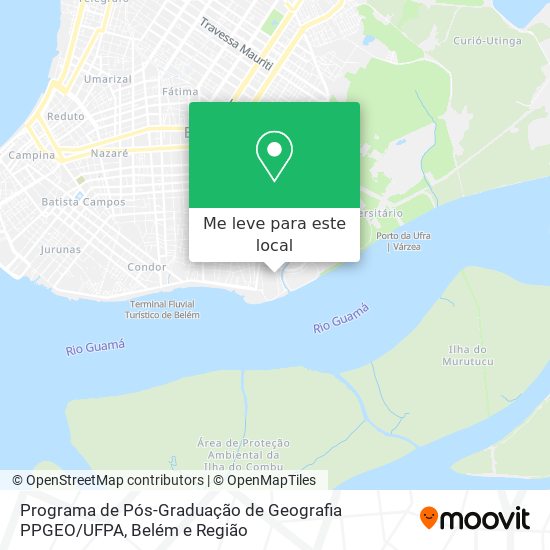 Programa de Pós-Graduação de Geografia PPGEO / UFPA mapa