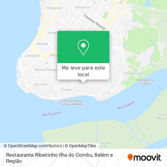 Restaurante Ribeirinho Ilha do Combu mapa