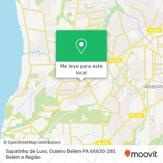 Sapatinho de Luxo, Outeiro Belém-PA 66630-280 mapa