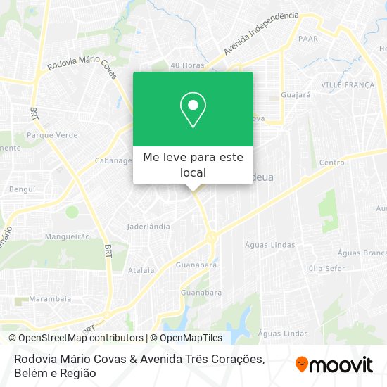 Rodovia Mário Covas & Avenida Três Corações mapa