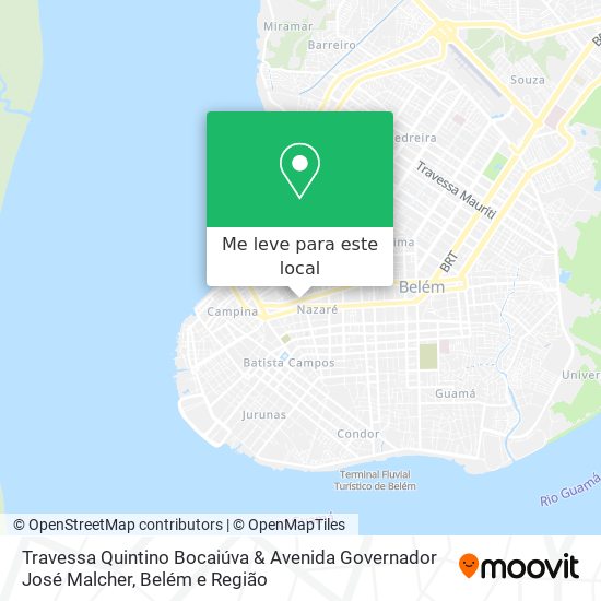Travessa Quintino Bocaiúva & Avenida Governador José Malcher mapa
