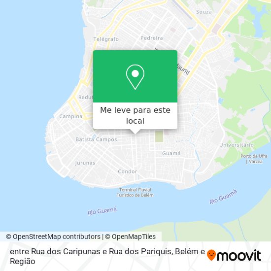 entre Rua dos Caripunas e Rua dos Pariquis mapa