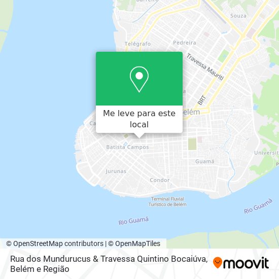 Rua dos Mundurucus & Travessa Quintino Bocaiúva mapa