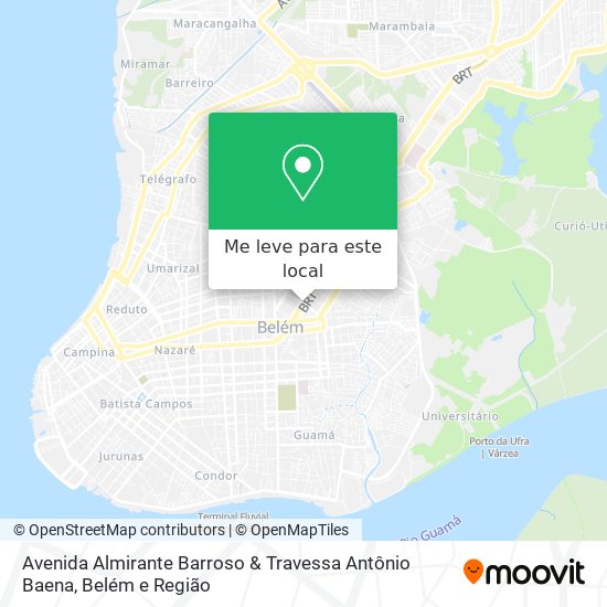 Avenida Almirante Barroso & Travessa Antônio Baena mapa