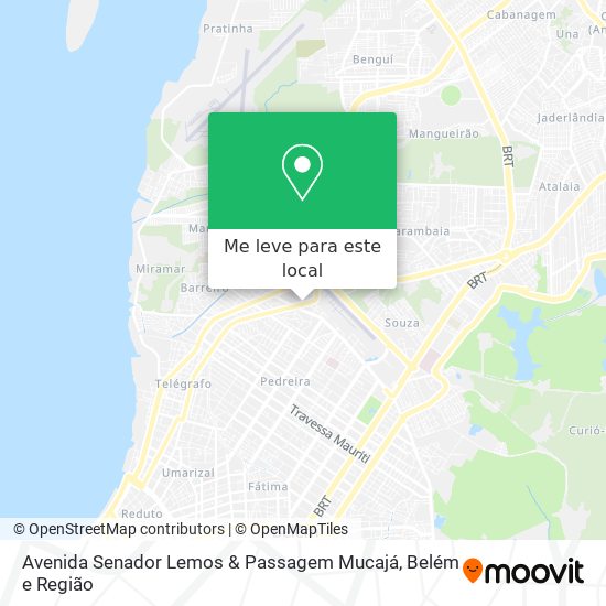 Avenida Senador Lemos & Passagem Mucajá mapa