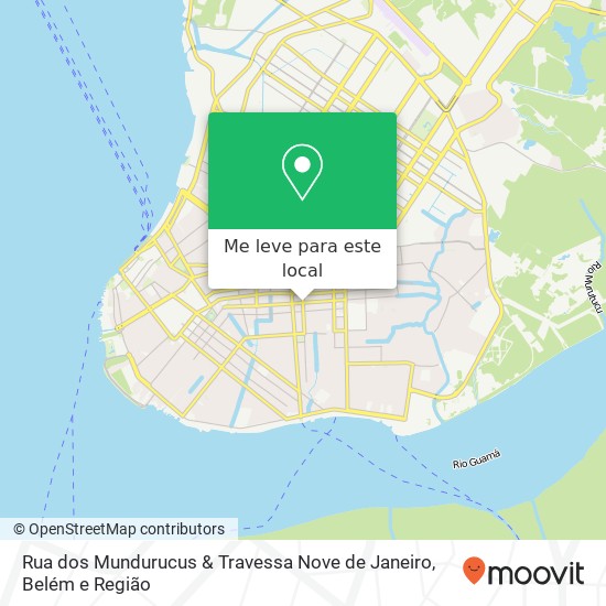 Rua dos Mundurucus & Travessa Nove de Janeiro mapa
