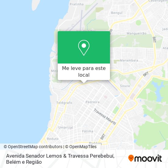 Avenida Senador Lemos & Travessa Perebebuí mapa