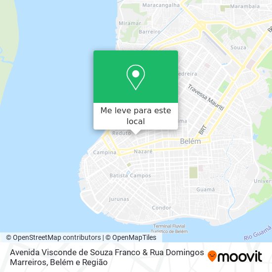 Avenida Visconde de Souza Franco & Rua Domingos Marreiros mapa