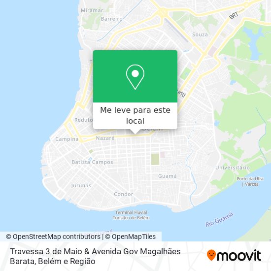 Travessa 3 de Maio & Avenida Gov Magalhães Barata mapa