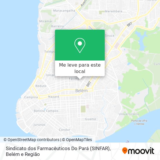 Sindicato dos Farmacêuticos Do Pará (SINFAR) mapa