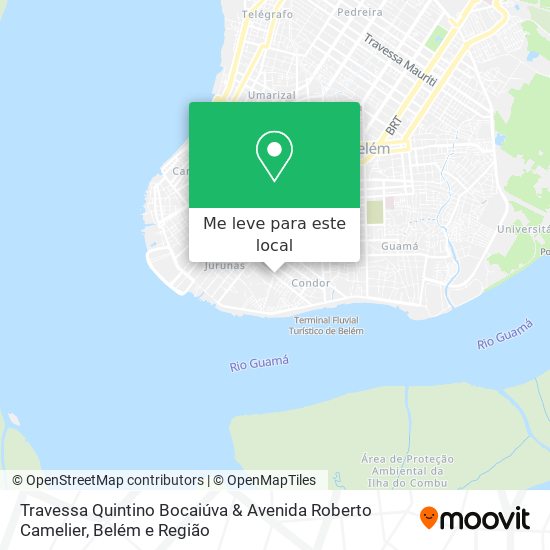 Travessa Quintino Bocaiúva & Avenida Roberto Camelier mapa