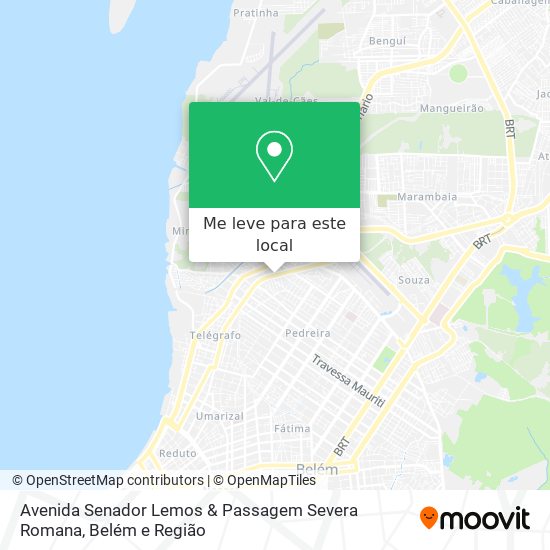 Avenida Senador Lemos & Passagem Severa Romana mapa