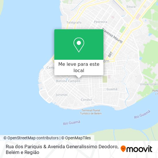 Rua dos Pariquis & Avenida Generalíssimo Deodoro mapa