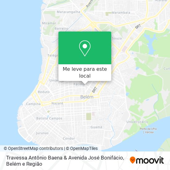 Travessa Antônio Baena & Avenida José Bonifácio mapa