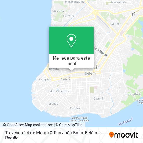 Travessa 14 de Março & Rua João Balbi mapa