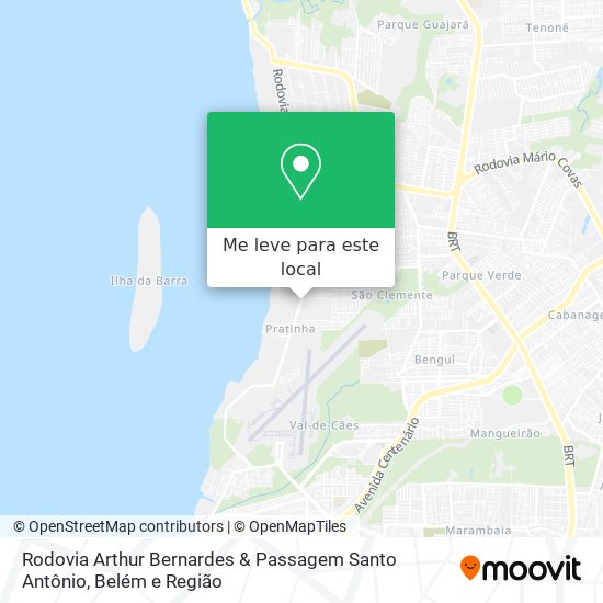 Rodovia Arthur Bernardes & Passagem Santo Antônio mapa