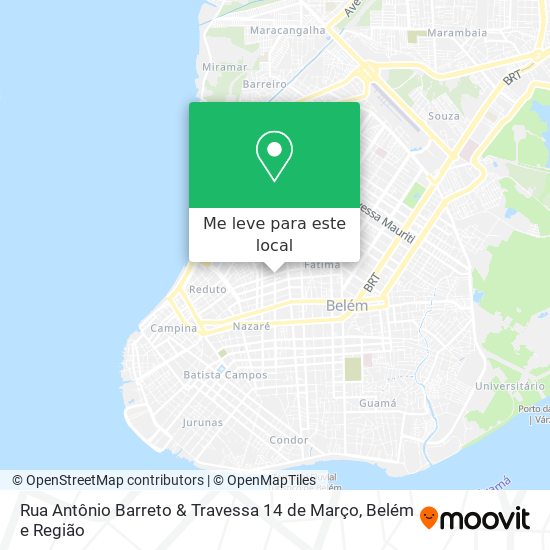 Rua Antônio Barreto & Travessa 14 de Março mapa