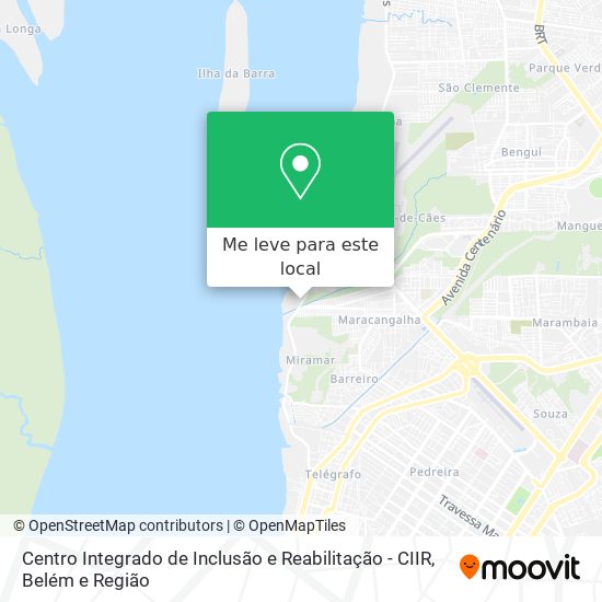 Centro Integrado de Inclusão e Reabilitação - CIIR mapa