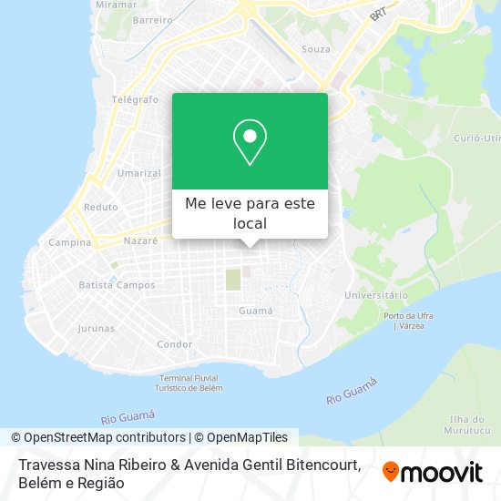 Travessa Nina Ribeiro & Avenida Gentil Bitencourt mapa