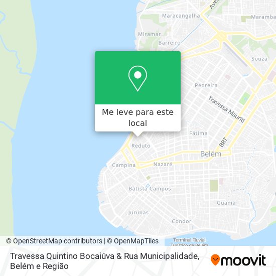 Travessa Quintino Bocaiúva & Rua Municipalidade mapa