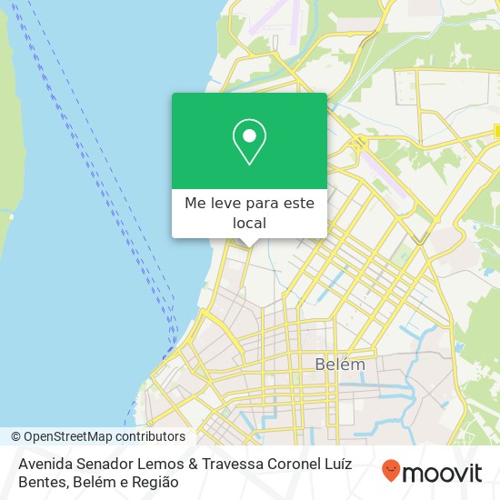 Avenida Senador Lemos & Travessa Coronel Luíz Bentes mapa