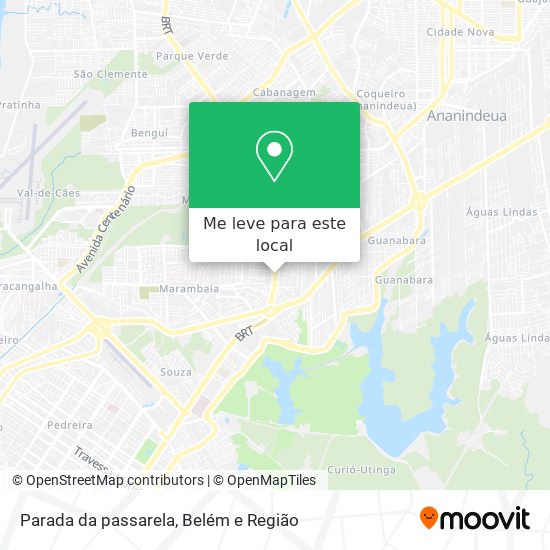 Parada da passarela mapa