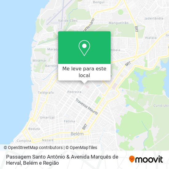 Passagem Santo Antônio & Avenida Marquês de Herval mapa