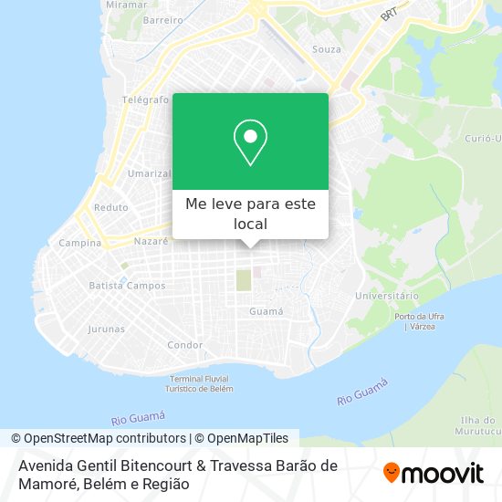 Avenida Gentil Bitencourt & Travessa Barão de Mamoré mapa