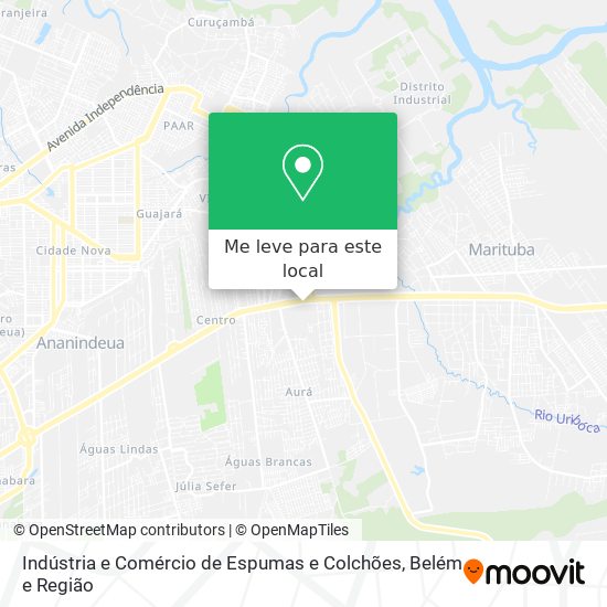 Indústria e Comércio de Espumas e Colchões mapa