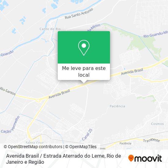 Avenida Brasil / Estrada Aterrado do Leme mapa