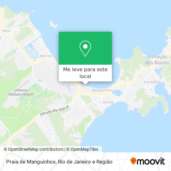 Praia de Manguinhos mapa