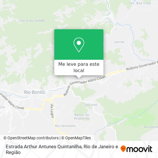 Estrada Arthur Antunes Quintanilha mapa