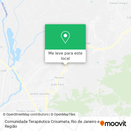 Comunidade Terapêutica Crisameta mapa
